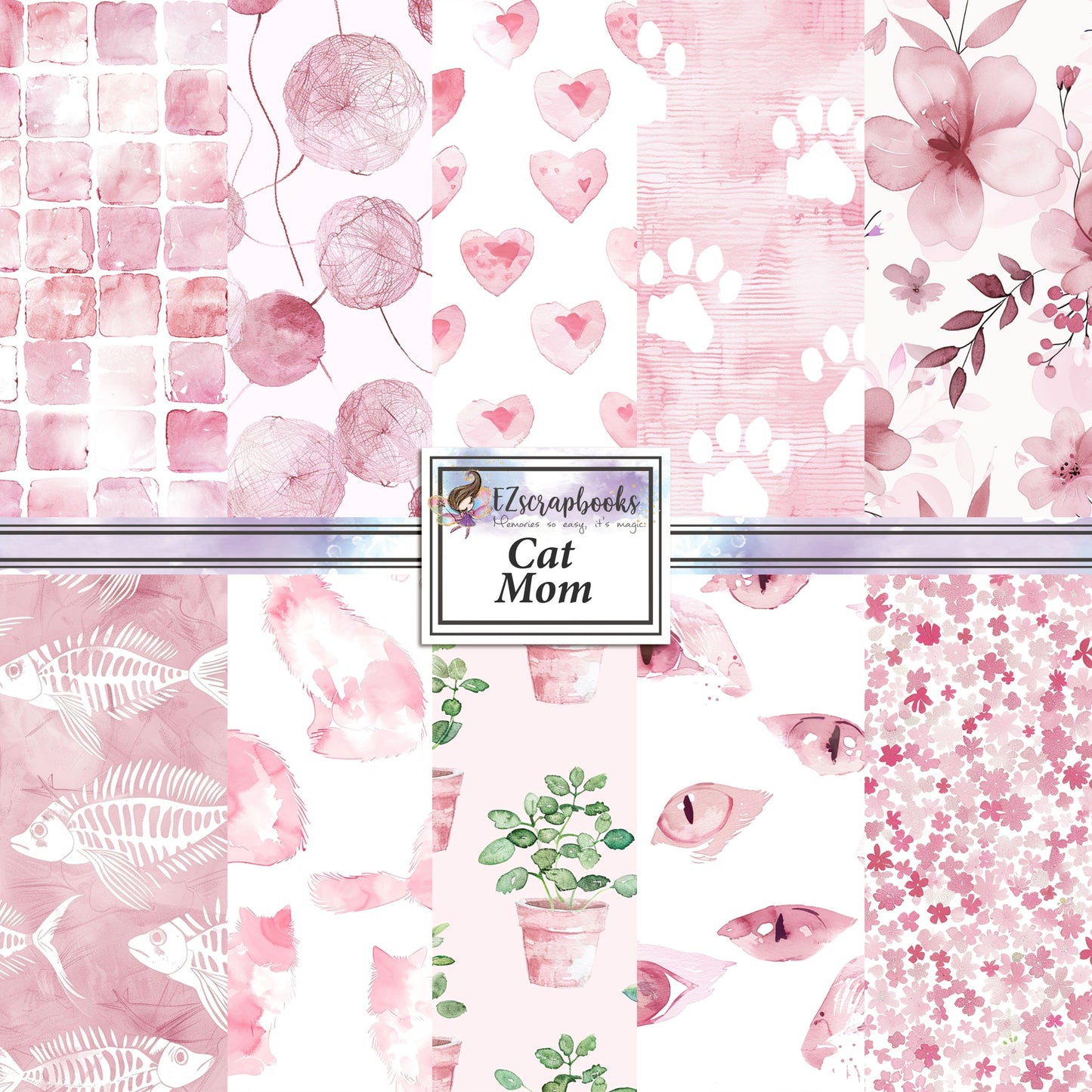 Cat Mom - 12X12 Scrapbook Paper Pack - 25-8004