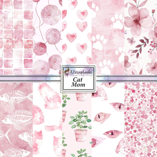 Cat Mom - 12X12 Scrapbook Paper Pack - 25-8004