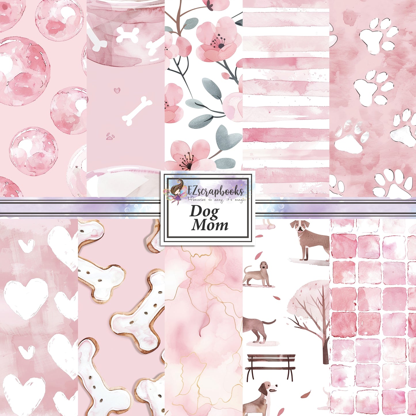 Dog Mom - 12X12 Scrapbook Paper Pack - 25-8006