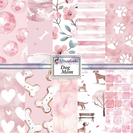 Dog Mom - 12X12 Scrapbook Paper Pack - 25-8006