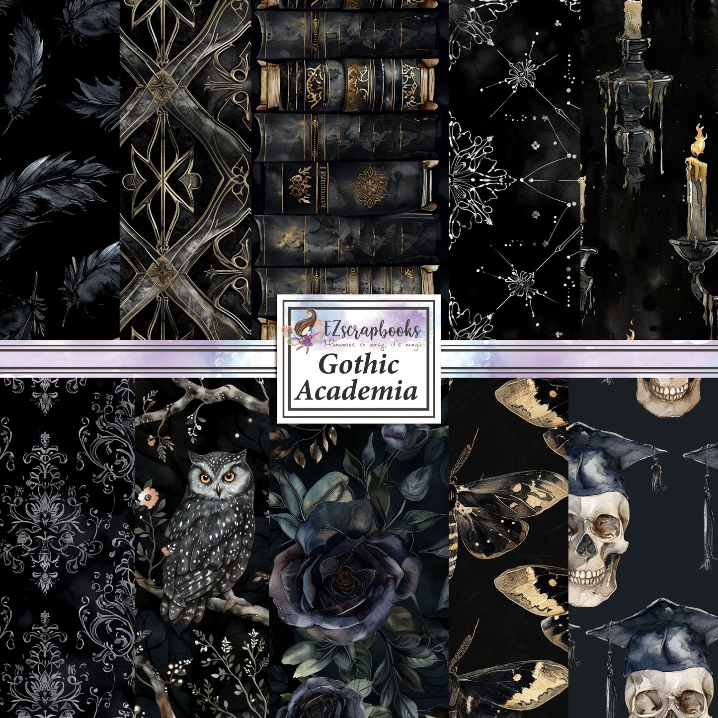 Gothic Academia - 12X12 Scrapbook Paper Pack - 25-8012