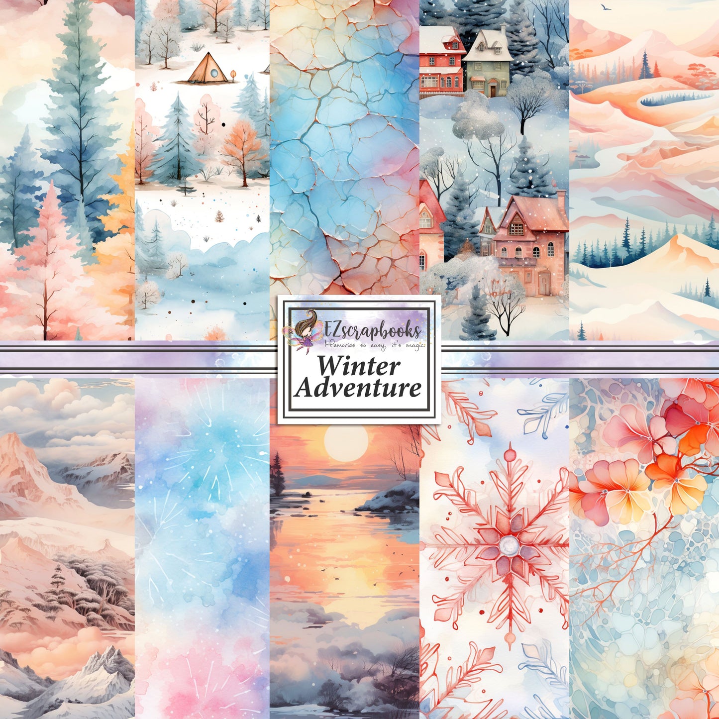 Winter Adventure - 12X12 Scrapbook Paper Pack - 25-8014