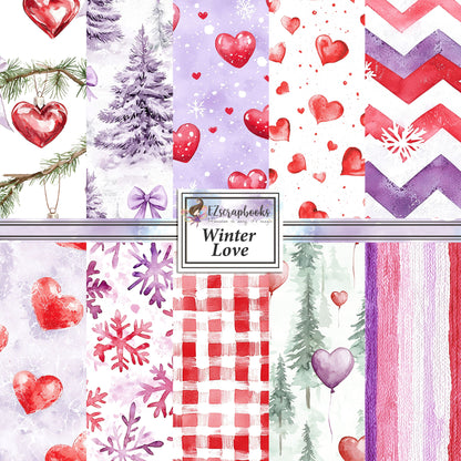 Winter Love - 12X12 Scrapbook Paper Pack - 25-8015