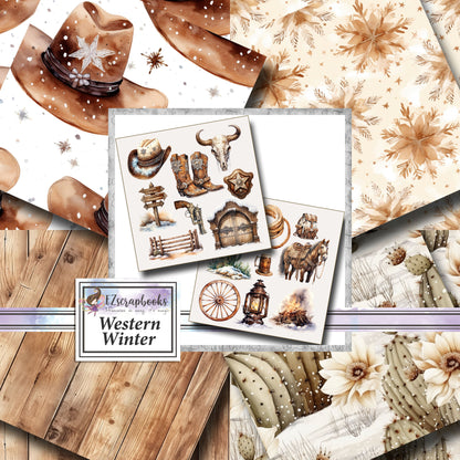 Western Winter Scrapbook Kit - 25-8019