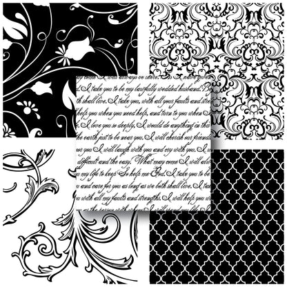 Black & White Wedding - 12X12 Scrapbook Paper Pack - 25-8084