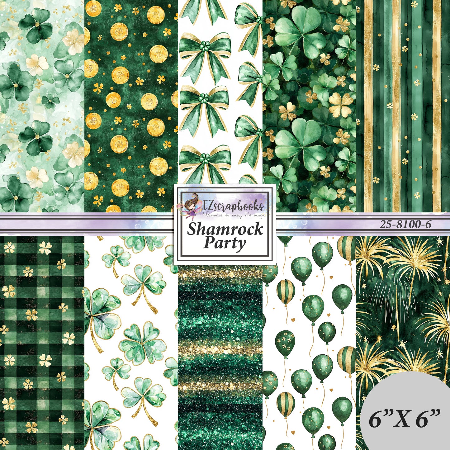 Shamrock Party - 6X6 Paper Pack - 25-8100-6