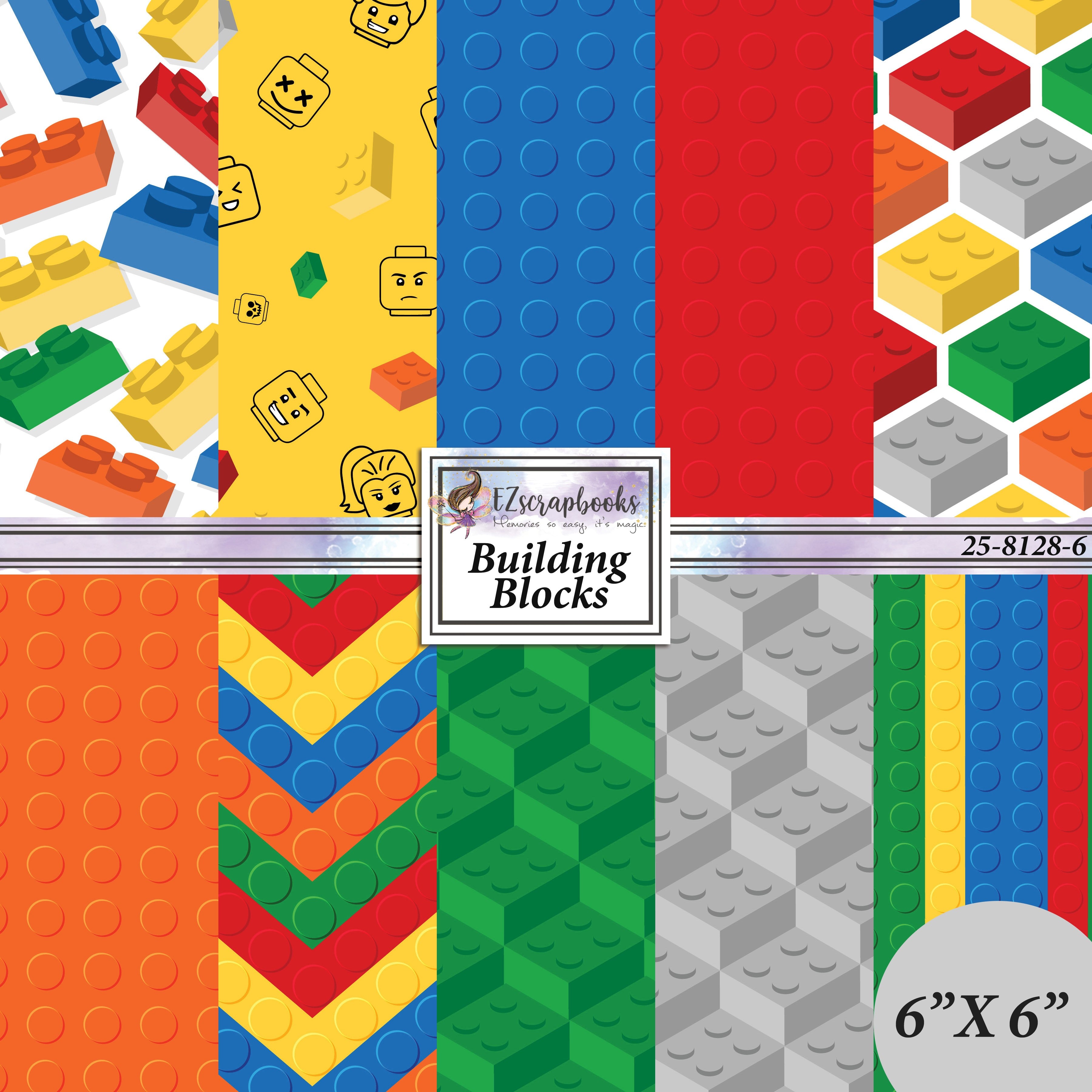 Building Blocks - 6X6 Paper Pack - 25-8128-6 – EZscrapbooks