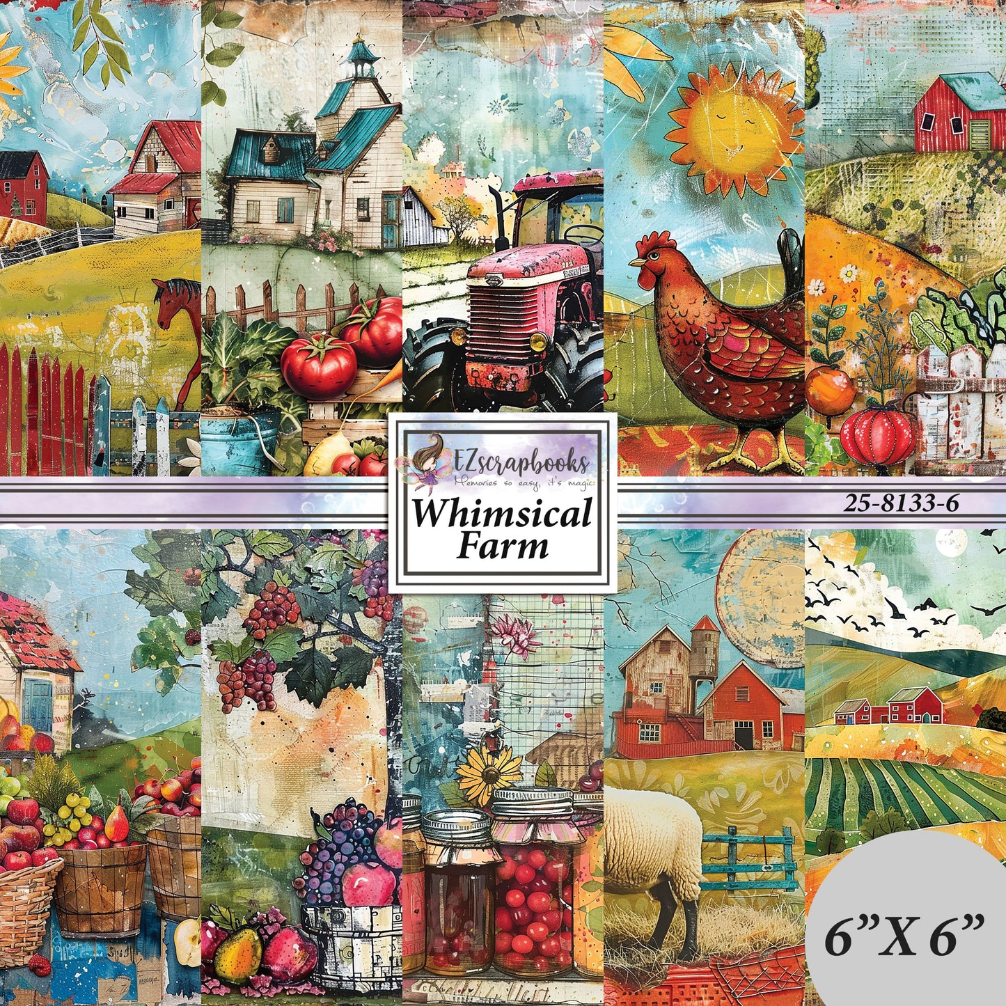 Whimsical Farm - 6X6 Paper Pack - 25-8133-6