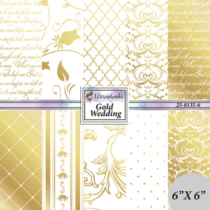 Gold Wedding - 6X6 Paper Pack - 25-8135-6