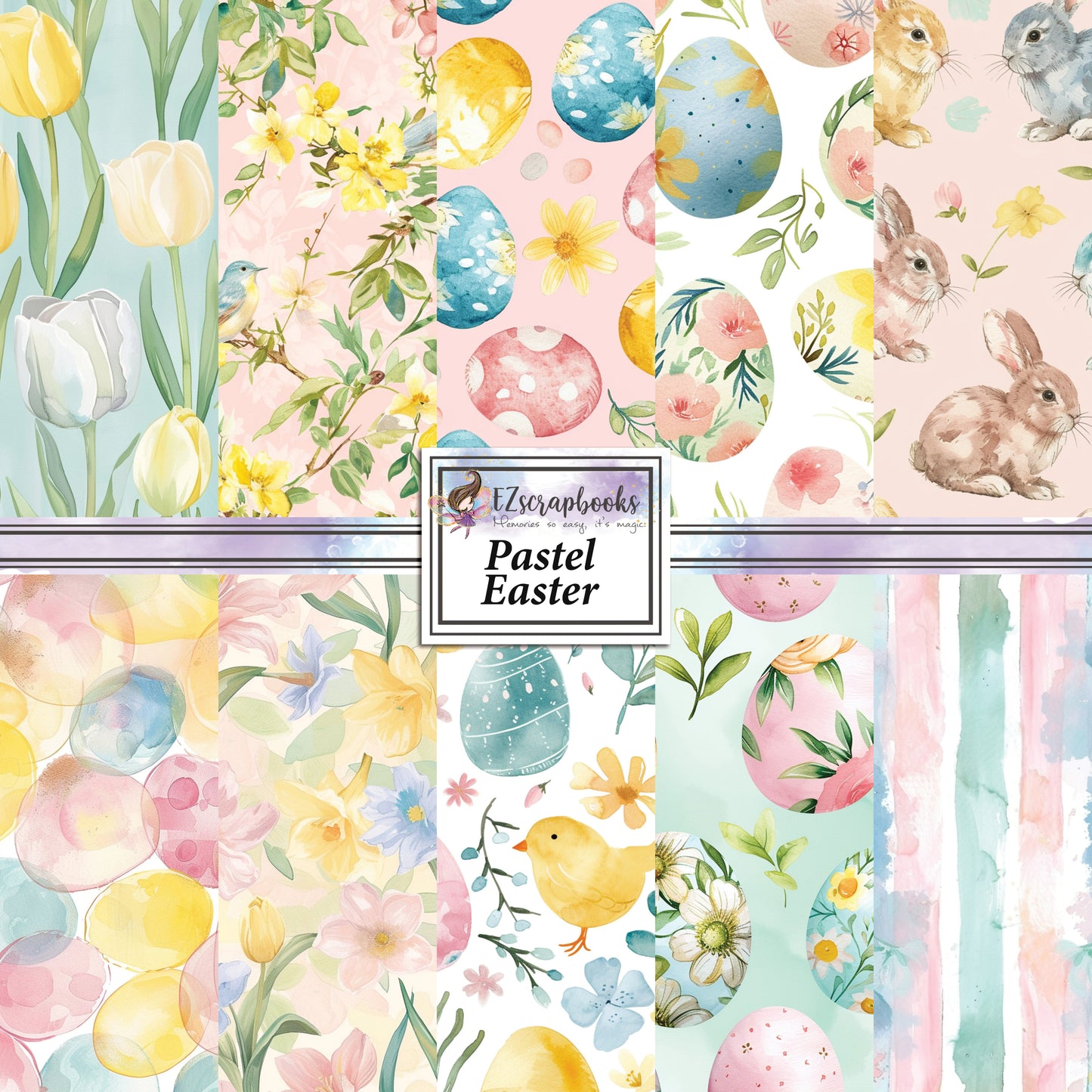 Pastel Easter - 12X12 Scrapbook Paper Pack - 25-8137