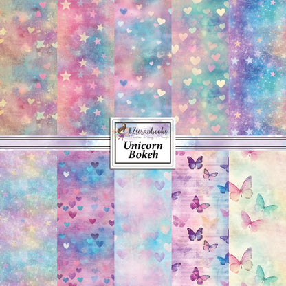 Unicorn Bokeh - 12X12 Scrapbook Paper Pack - 25-8140