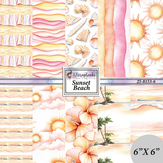 Sunset Beach - 6X6 Paper Pack - 25-8153-6