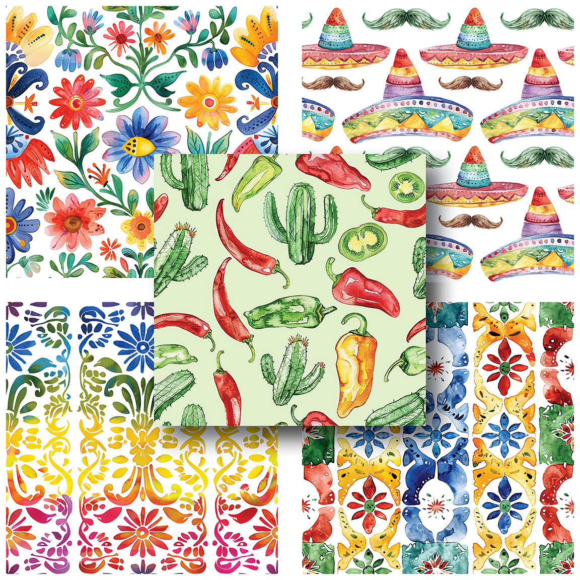 Cinco de Mayo Bold - 12X12 Scrapbook Paper Pack - 25-8159