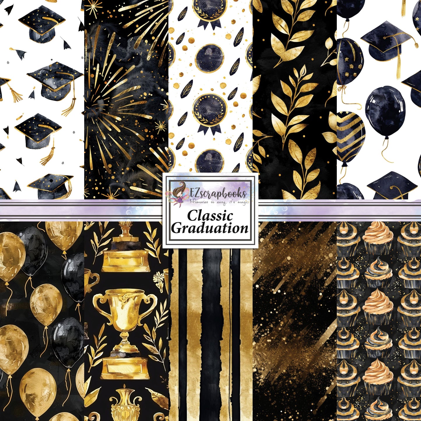 Classic Graduation - 12X12 Scrapbook Paper Pack - 25-8160