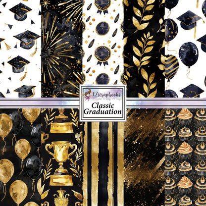 Classic Graduation - 12X12 Scrapbook Paper Pack - 25-8160