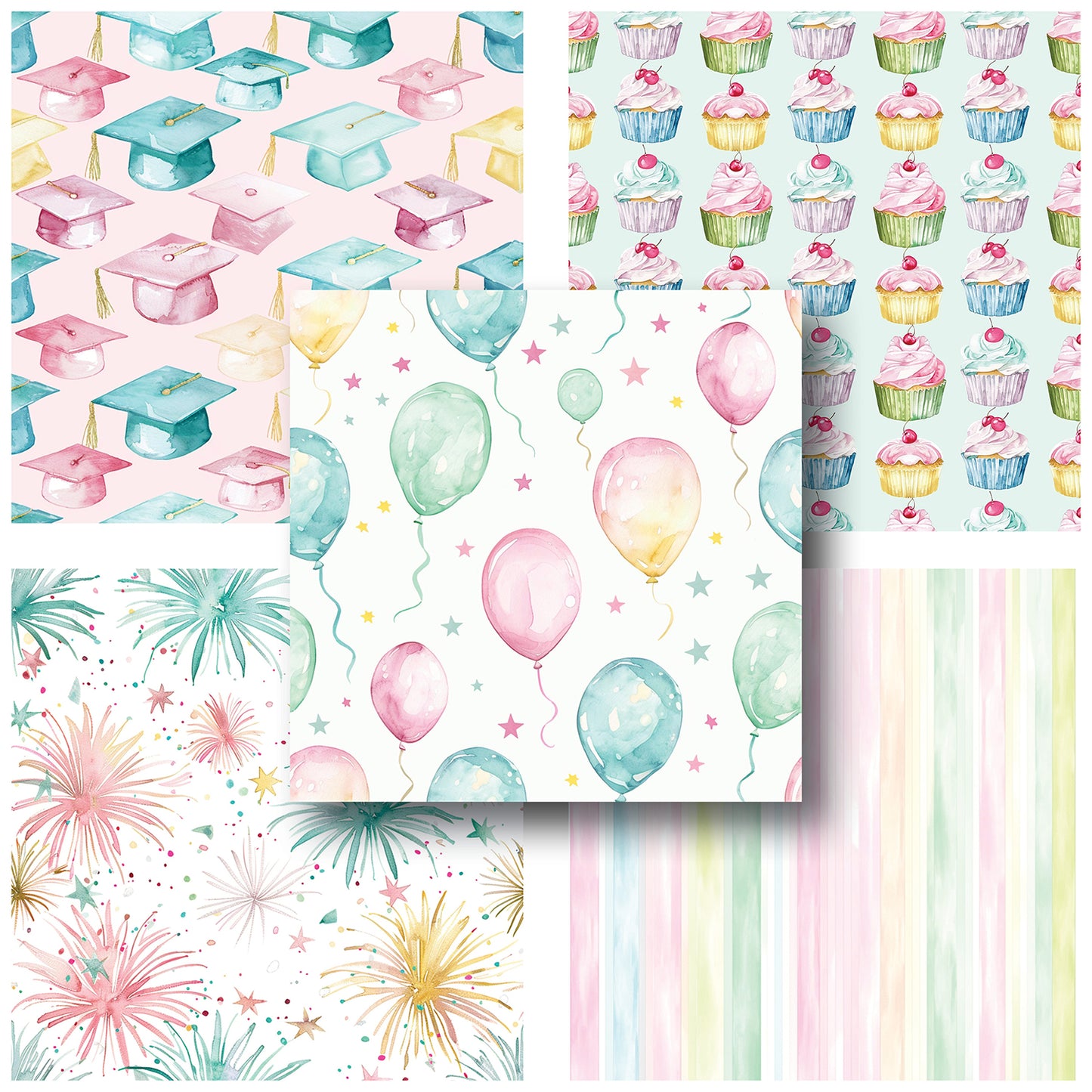 Pastel Graduation - 12X12 Scrapbook Paper Pack - 25-8162