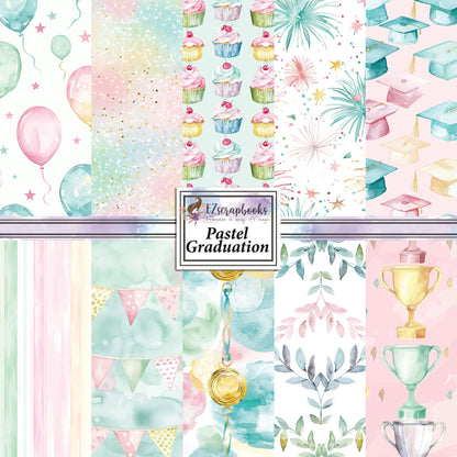 Pastel Graduation - 12X12 Scrapbook Paper Pack - 25-8162