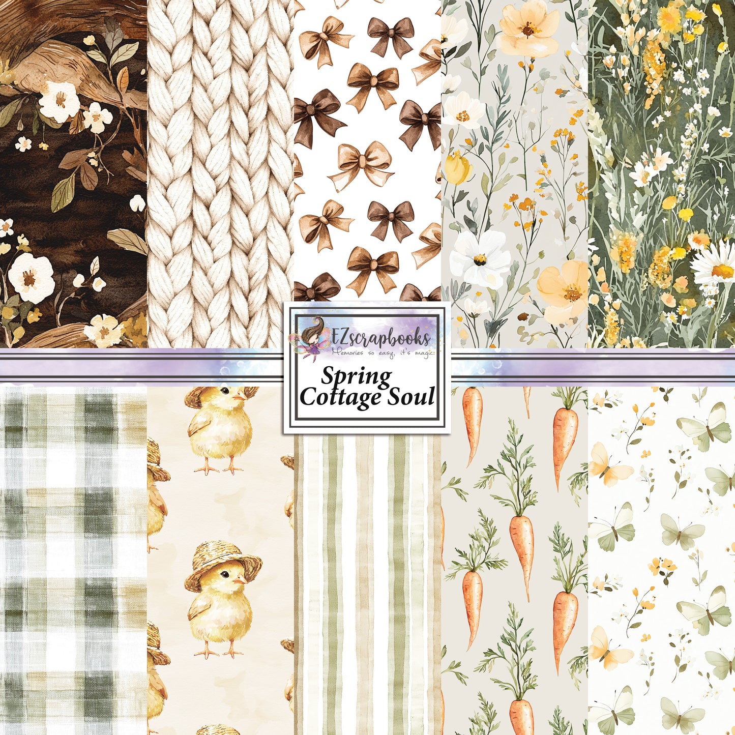 Spring Cottage Soul - 12X12 Scrapbook Paper Pack - 25-8170
