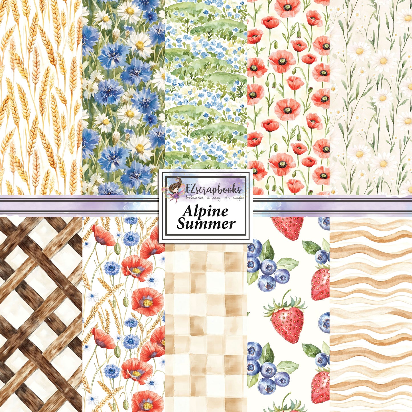 Alpine Summer - 12X12 Scrapbook Paper Pack - 25-8178