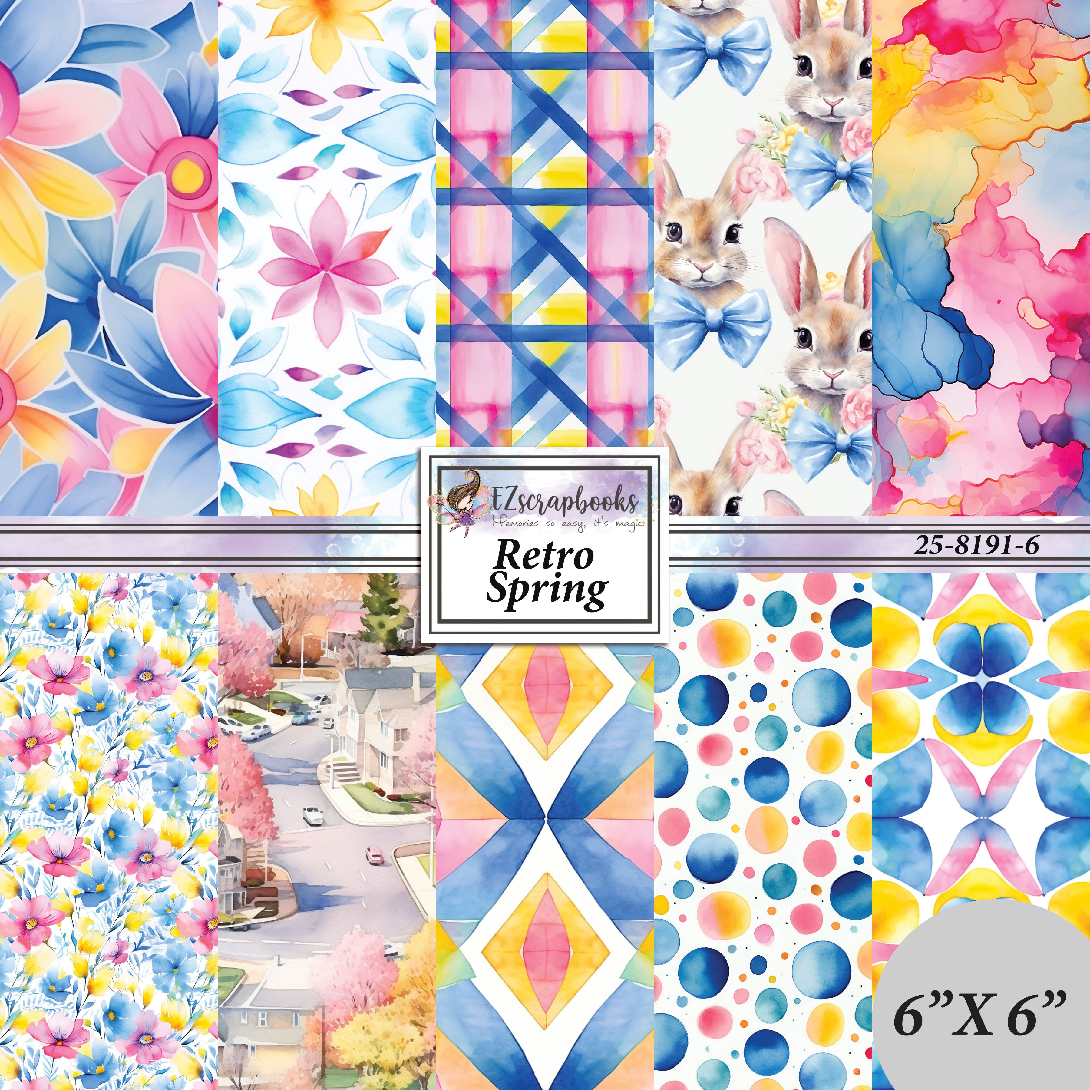 Retro Spring - 6X6 Paper Pack - 25-8191-6 – EZscrapbooks