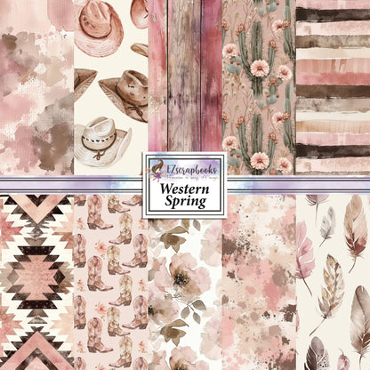 Western Spring - 12X12 Scrapbook Paper Pack - 25-8193