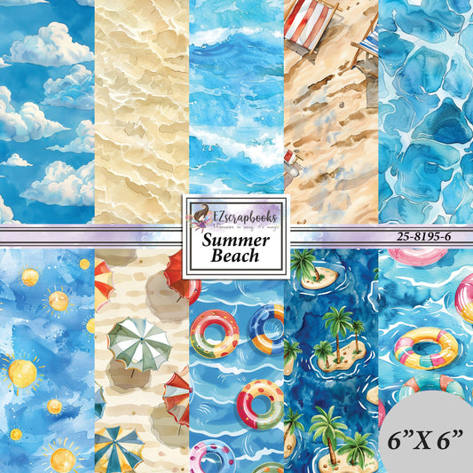 Summer Beach - 6X6 Paper Pack - 25-8195-6