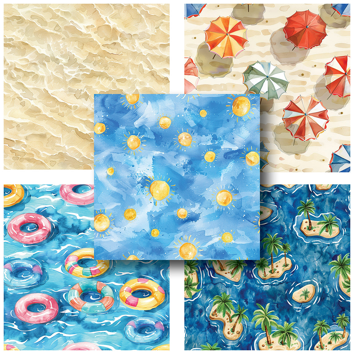 Summer Beach - 6X6 Paper Pack - 25-8195-6
