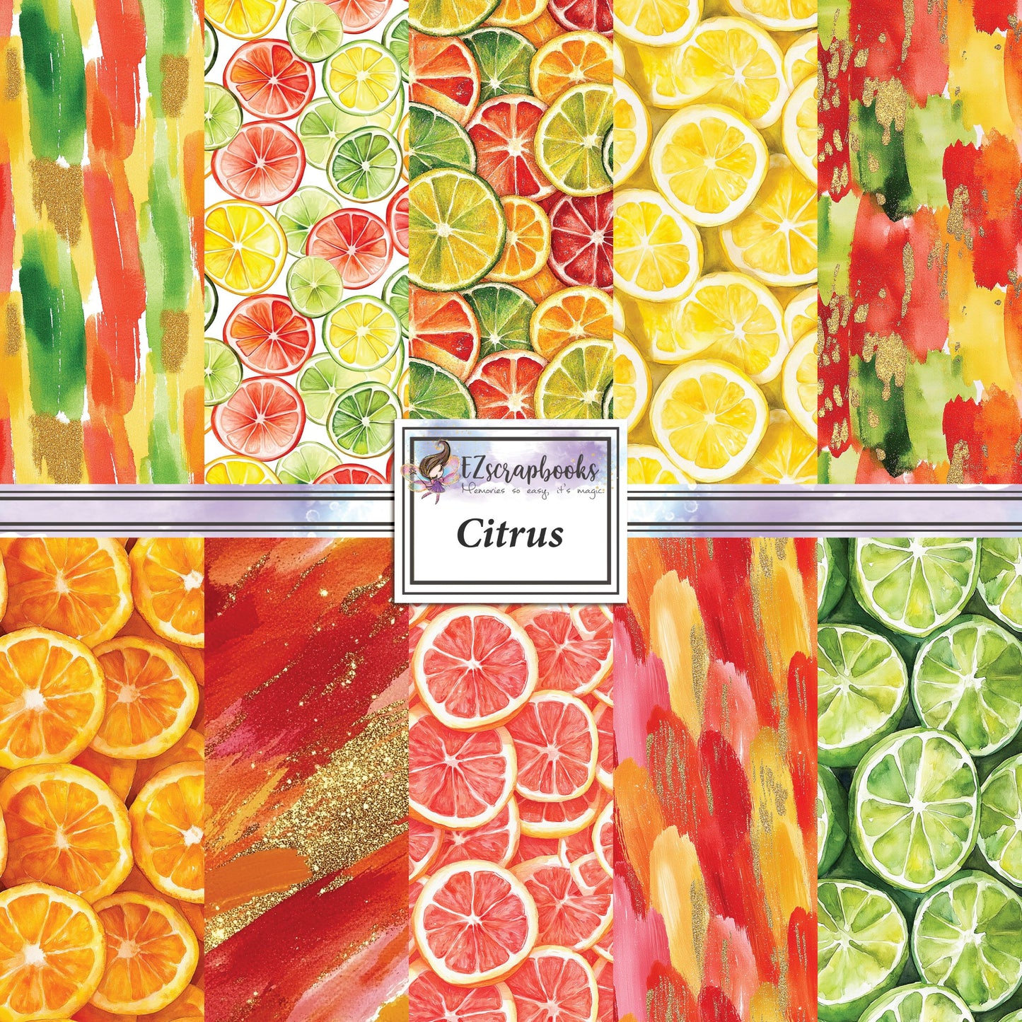 Citrus - 12X12 Scrapbook Paper Pack - 25-8203