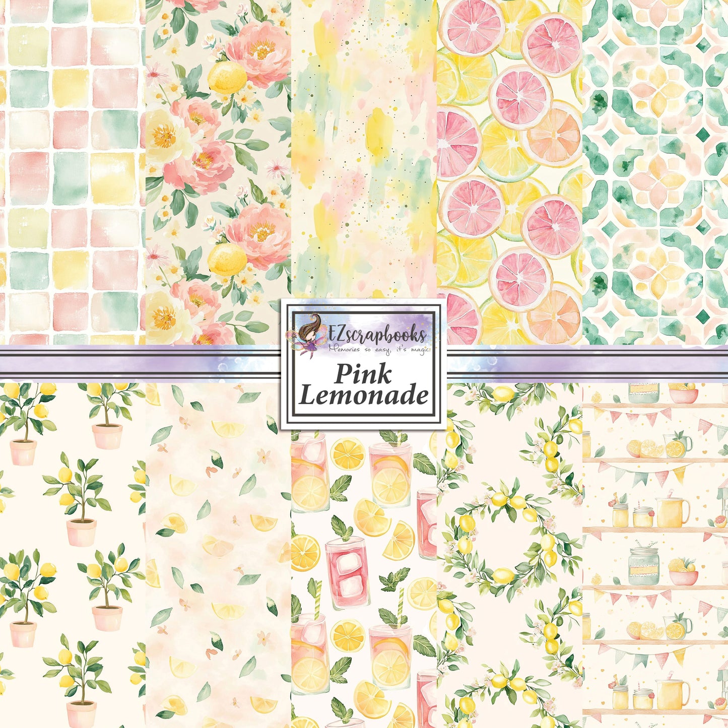 Pink Lemonade - 12X12 Scrapbook Paper Pack - 25-8206