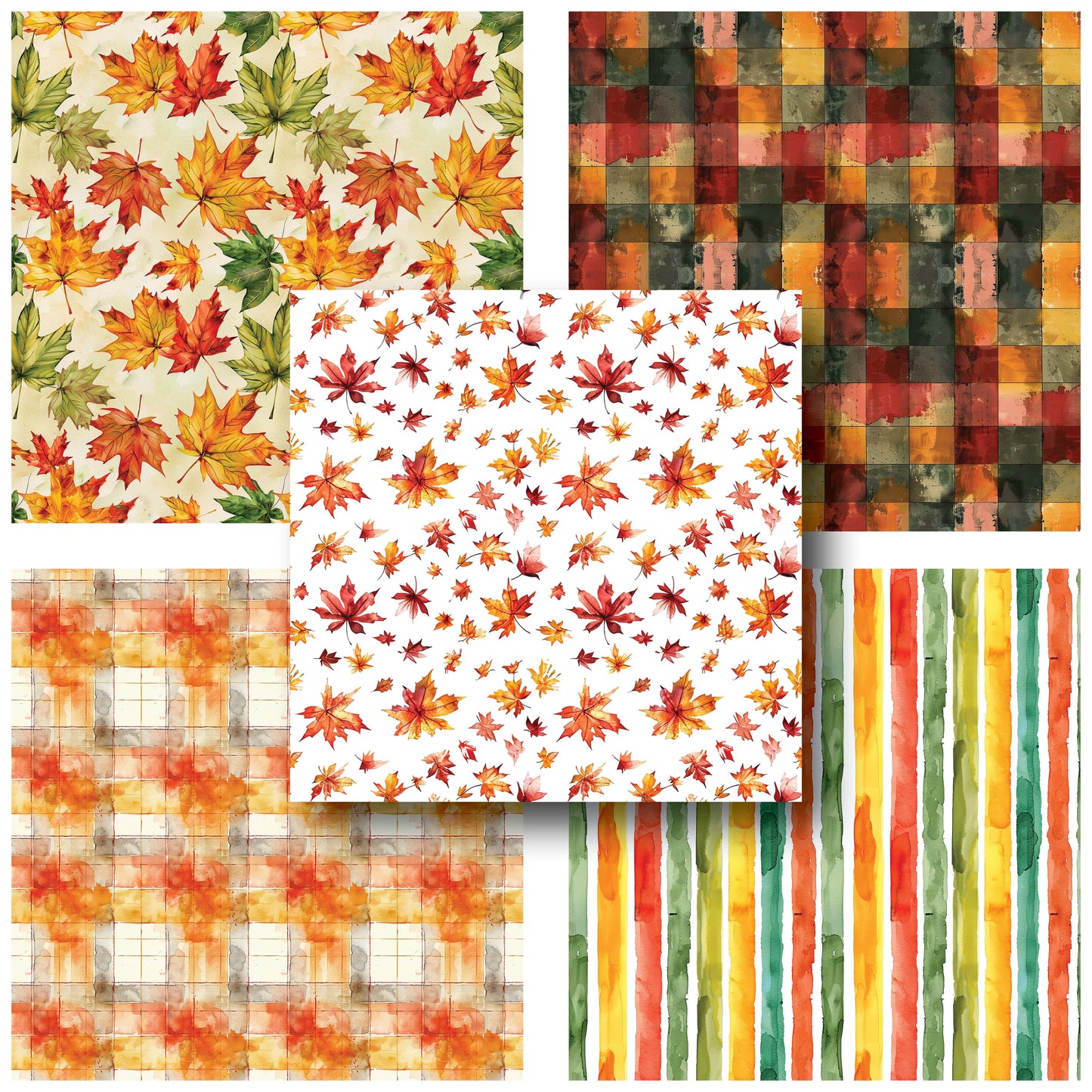 Watercolor Autumn Owls - 12X12 Fall Scrapbook Paper Pack - 25-8207