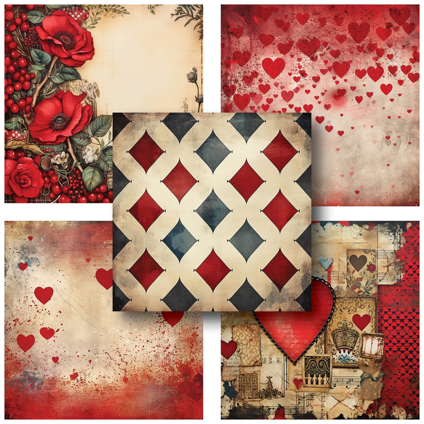 Queen of Hearts - 12X12 Scrapbook Paper Pack - 25-8209
