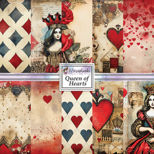 Queen of Hearts - 12X12 Scrapbook Paper Pack - 25-8209