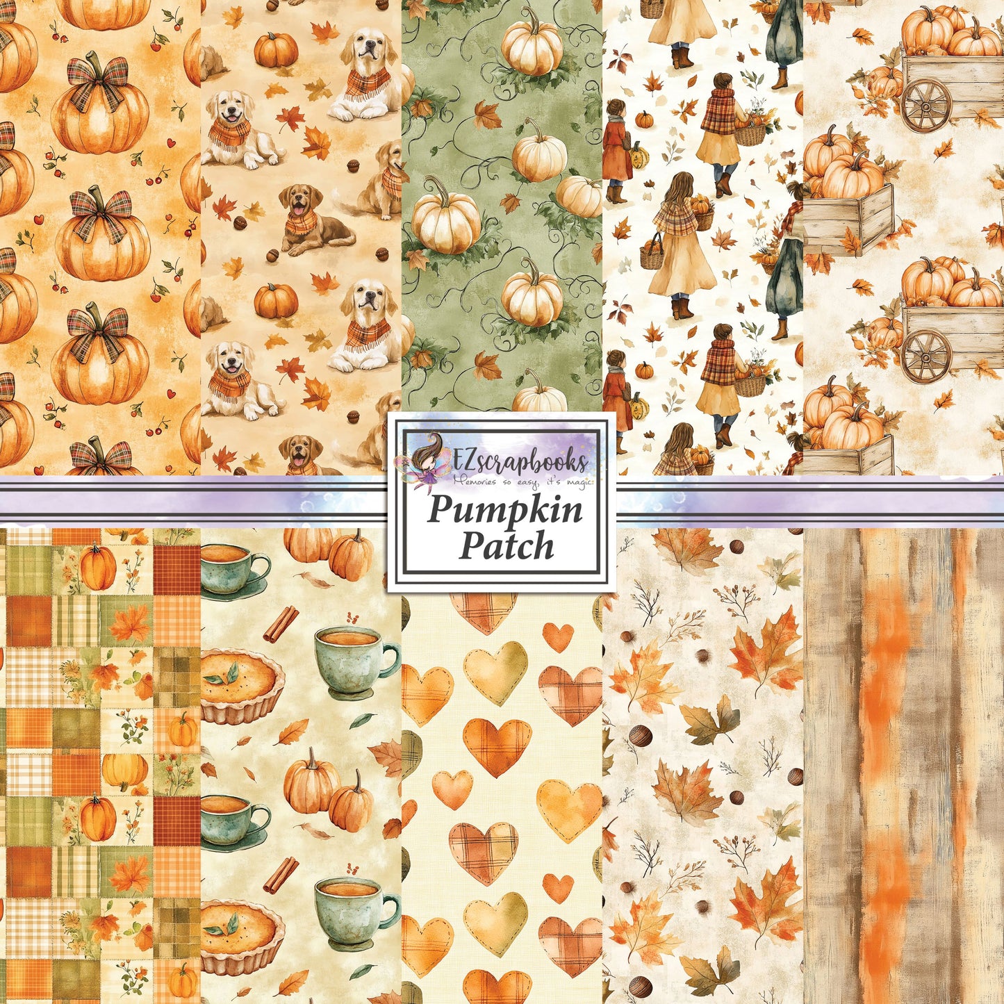 Pumpkin Patch - 12X12 Halloween Scrapbook Paper Pack - 25-8210