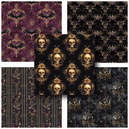 Baroque Halloween - 12X12 Scrapbook Paper Pack - 25-8212