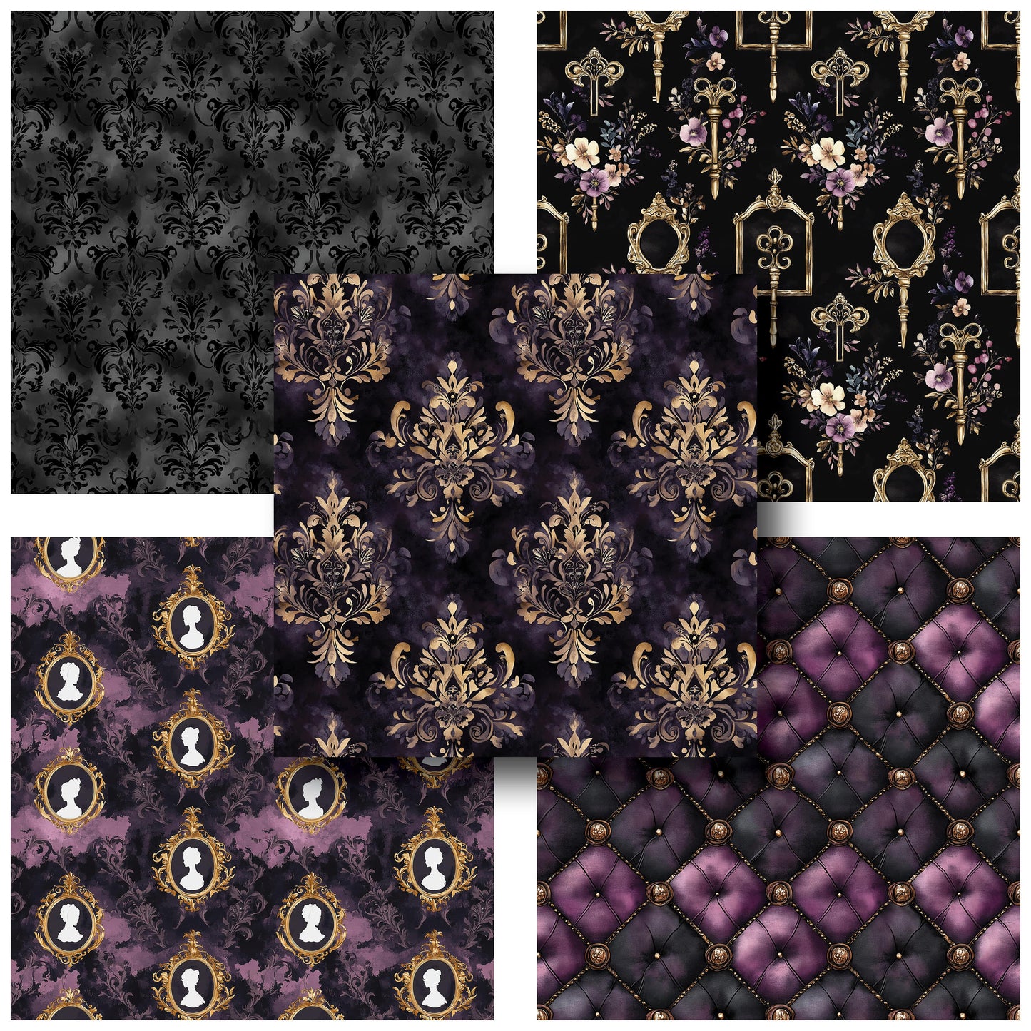 Baroque Halloween - 12X12 Scrapbook Paper Pack - 25-8212
