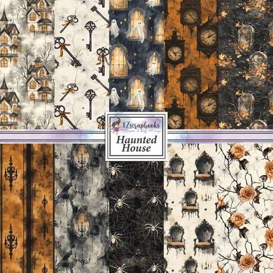 Haunted House - 12X12 Scrapbook Paper Pack - 25-8218