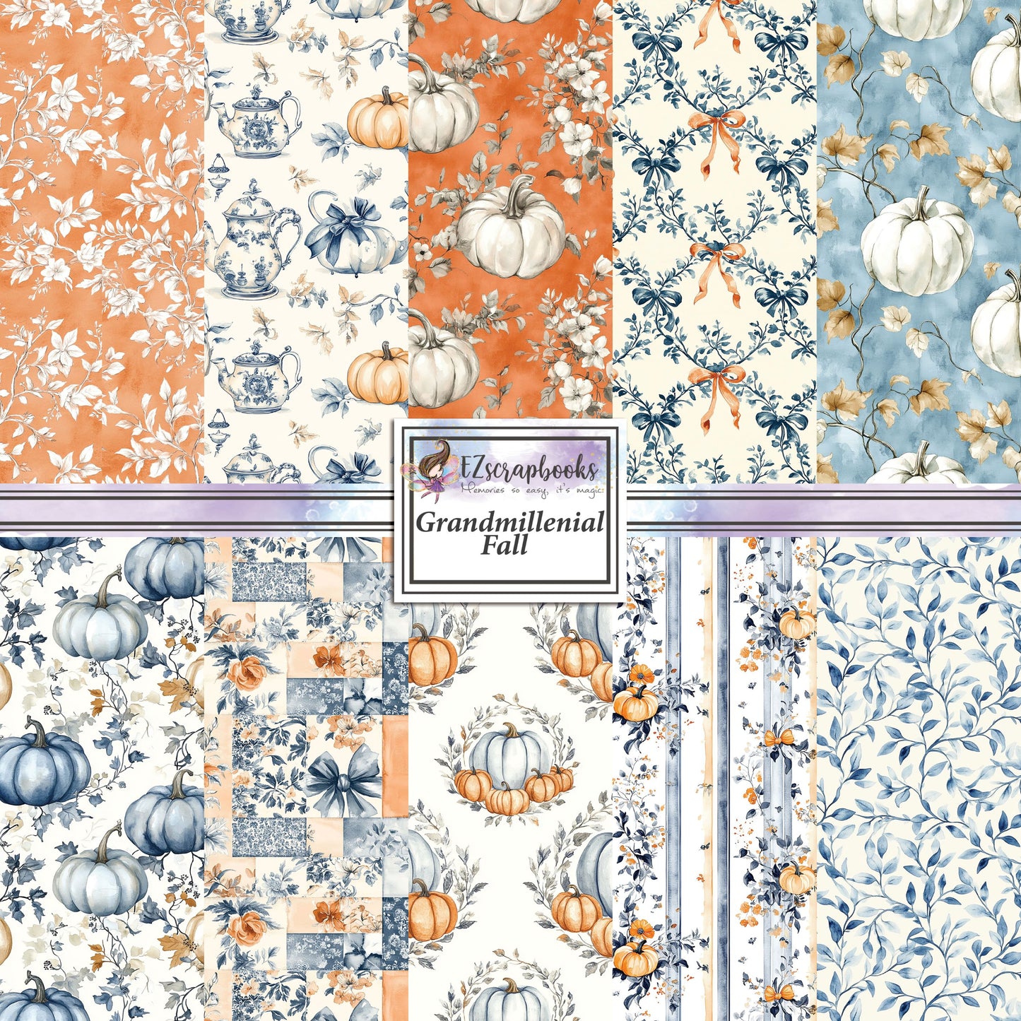 Grandmillenial - 12X12 Fall Scrapbook Paper Pack - 25-8226