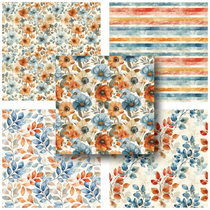 Watercolor Boho Floral - 12X12 Scrapbook Paper Pack - 25-8229