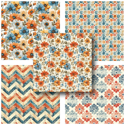 Watercolor Boho Floral - 12X12 Scrapbook Paper Pack - 25-8229