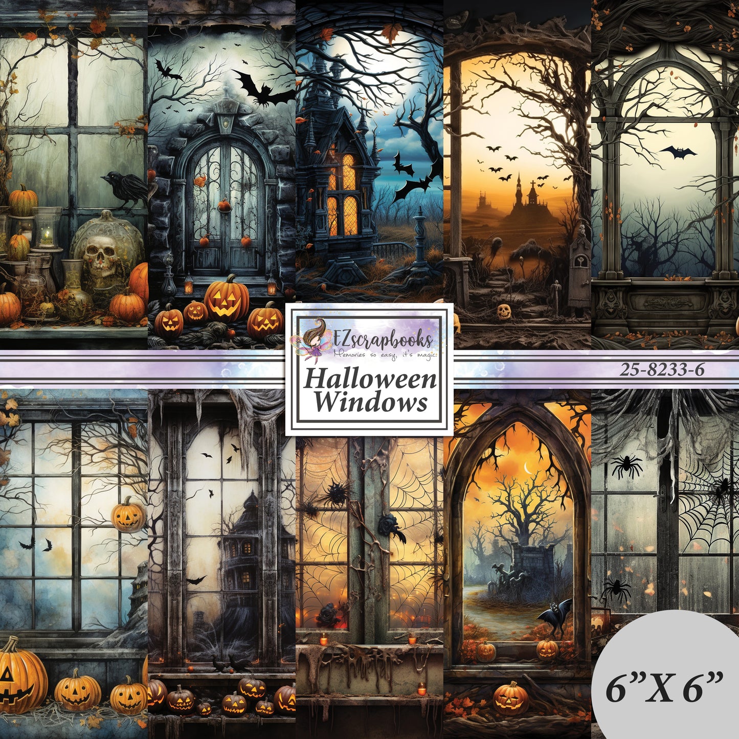 Halloween Windows - 6X6 Paper Pack - 25-8233-6