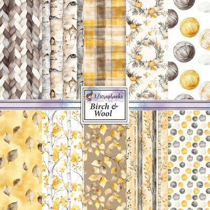 Birch & Wool - 12X12 Fall Scrapbook Paper Pack - 25-8234
