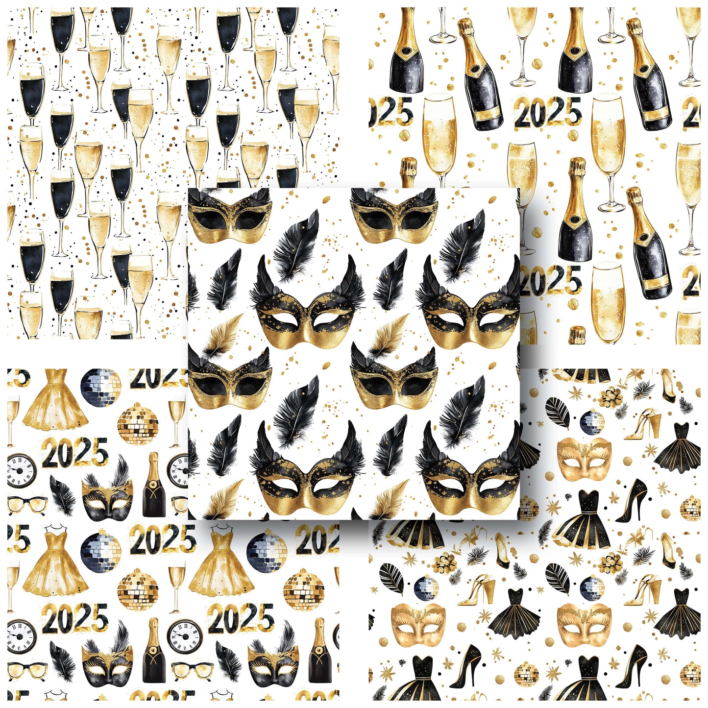 New Year's 2025 - 12X12 Scrapbook Paper Pack - 25-8235