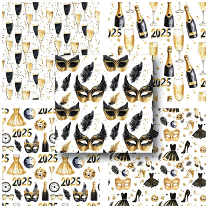 New Year's 2025 - 12X12 Scrapbook Paper Pack - 25-8235