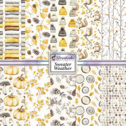 Sweater Weather - 12X12 Fall Scrapbook Paper Pack - 25-8252