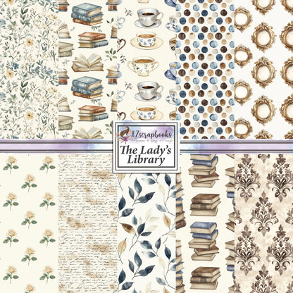 The Lady's Library - 12X12 Scrapbook Paper Pack - 25-8253