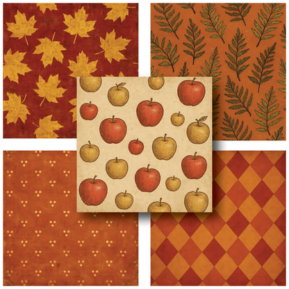 Retro Fall - 12X12 Fall Scrapbook Paper Pack - 25-8257