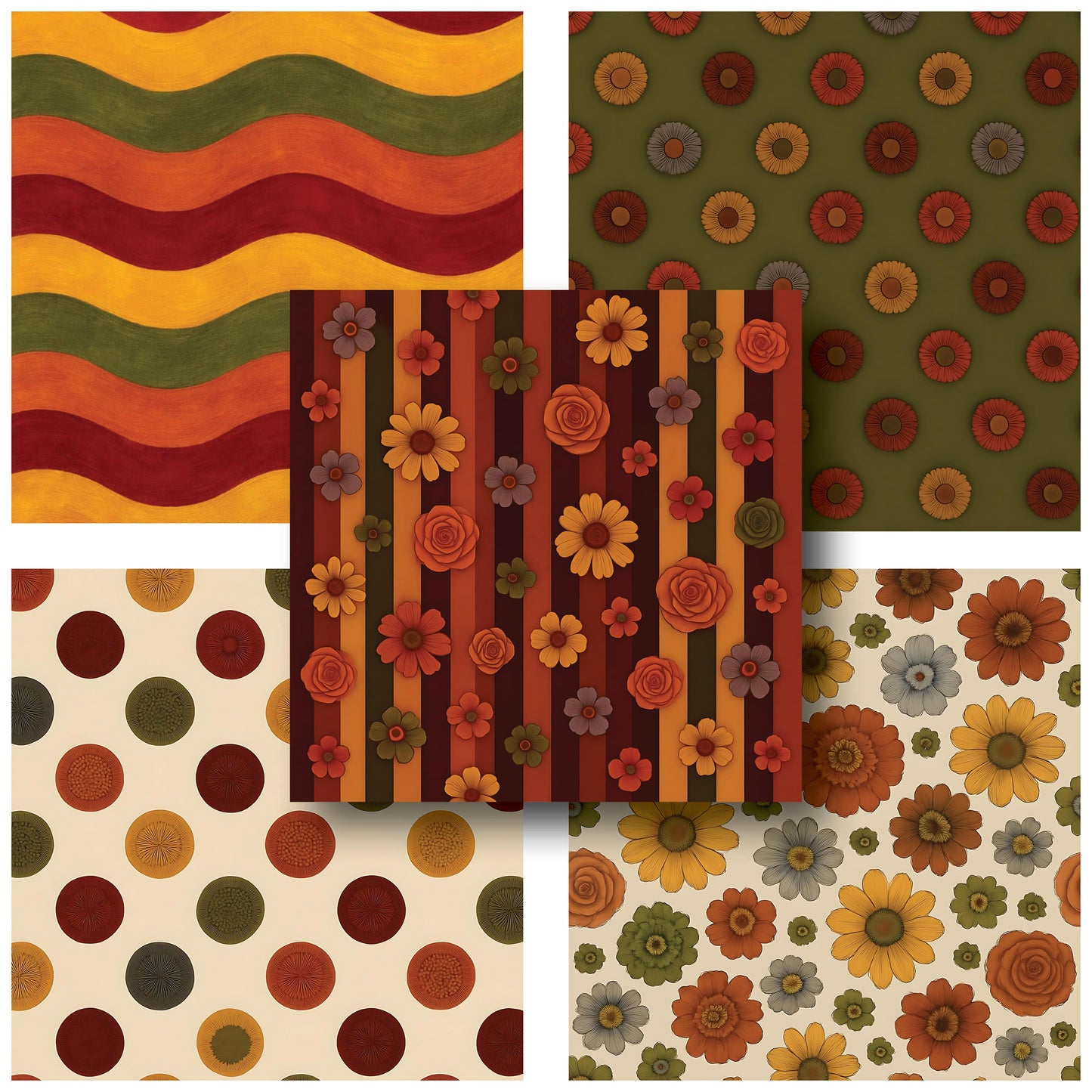 Bold Burgundy Fall - 12X12 Fall Scrapbook Paper Pack - 25-8265
