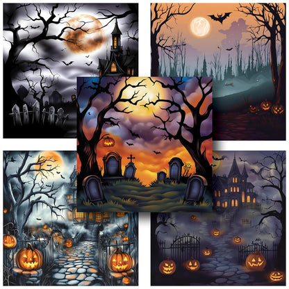 Spooky Scenes - 12X12 Halloween Scrapbook Paper Pack - 25-8267