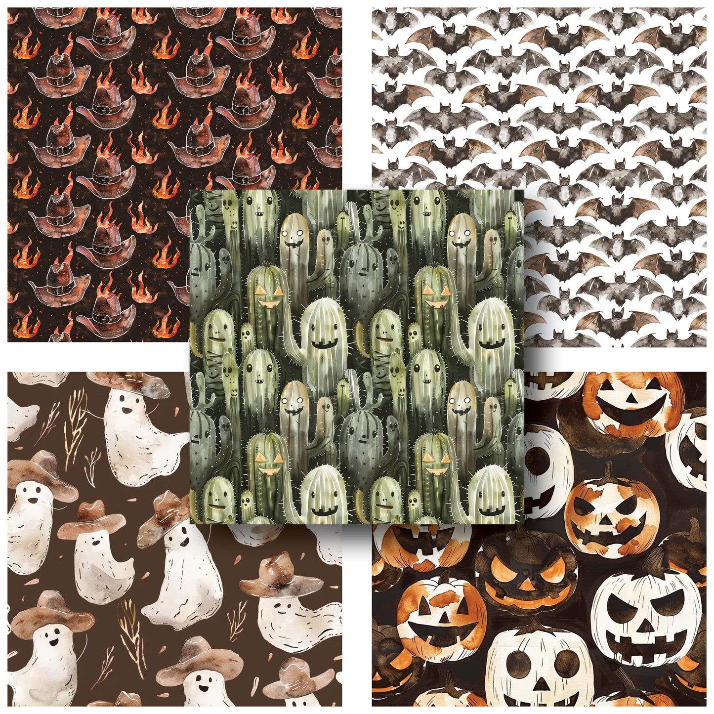 Western Spook - 12X12 Halloween Scrapbook Paper Pack - 25-8279