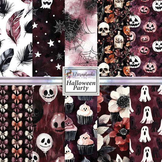 Halloween Party - 12X12 Halloween Scrapbook Paper Pack - 25-8280